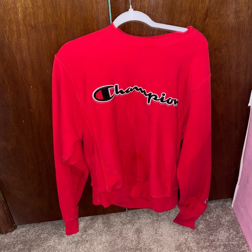 Red Champion Crew Neck